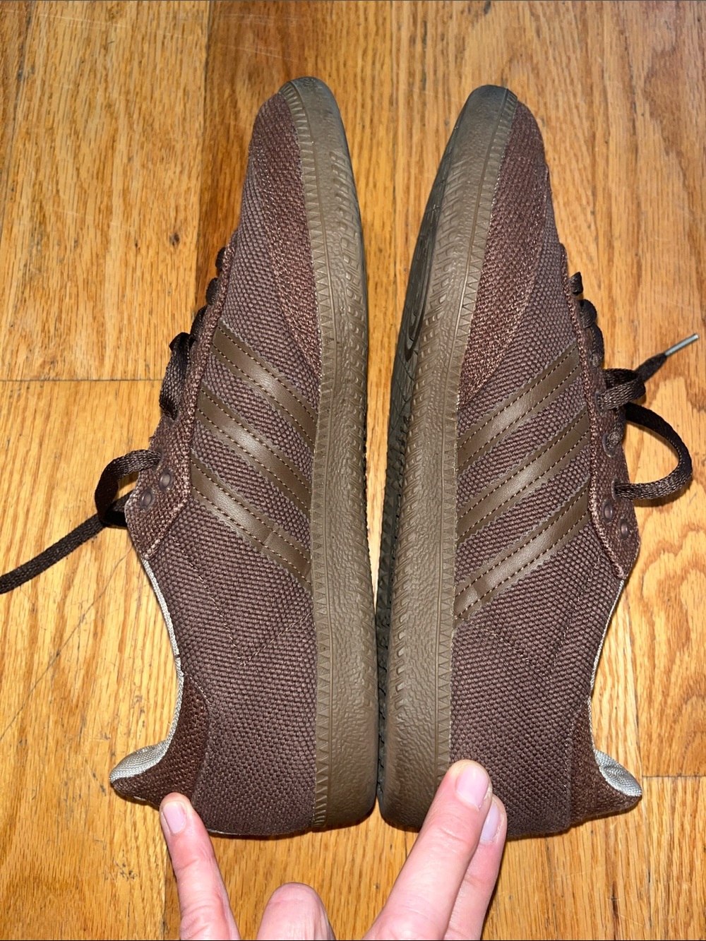 Adidas Brown Hemp Sambas - Picture 3 of 9